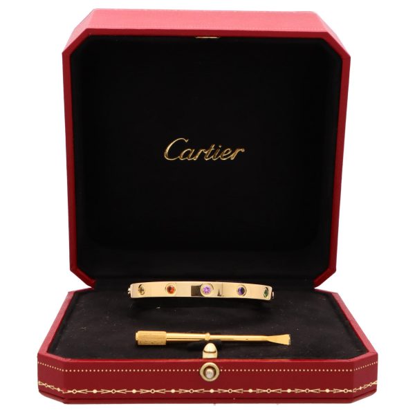 CARTIER Multi Gem Love Bracelet in 18k Yellow Gold