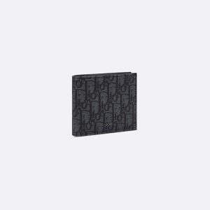 DIOR Wallet Black Oblique Jacquard