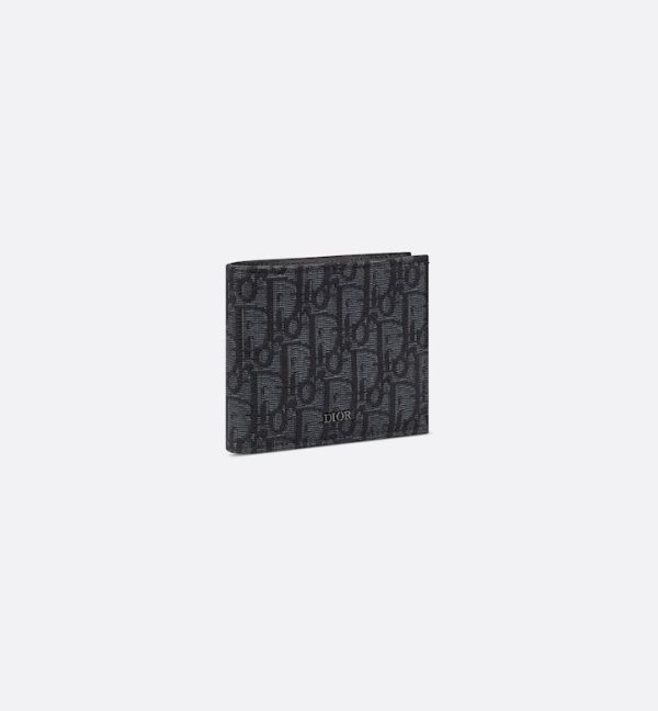 DIOR Wallet Black Oblique Jacquard
