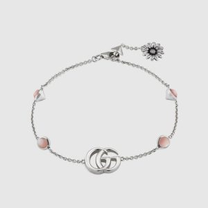 GUCCI DOUBLE G MOTHER OF PEARL BRACELET