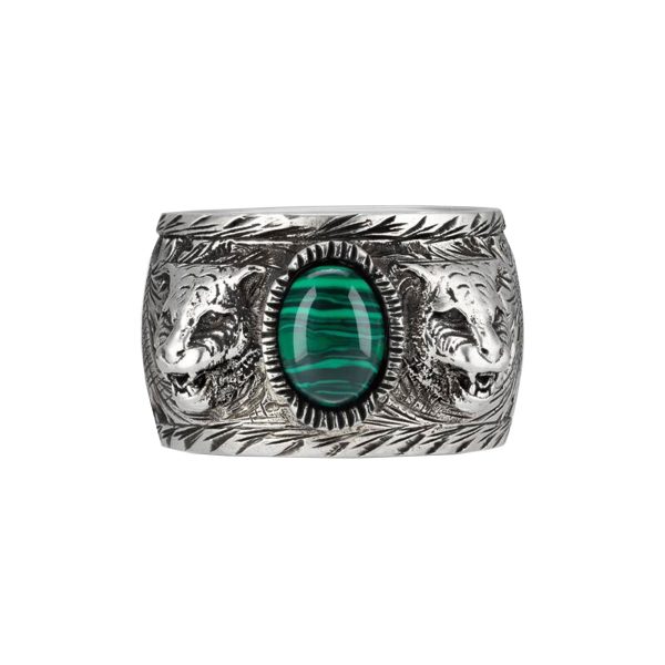GUCCI Small Feline Head Sterling SiLVer Ring