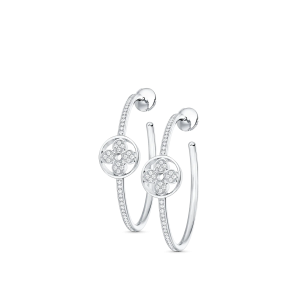 Louis Vuitton Idylle Blossom Hoops, White Gold And Diamonds