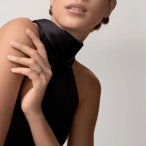 CARTIER LOVE WEDDING BAND, DIAMOND-PAVED