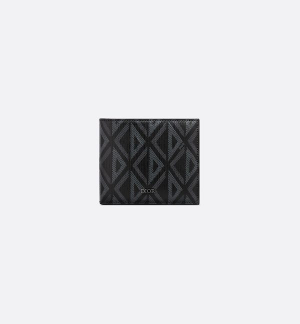 DIOR Bifold Wallet  Black CD Diamond Canvas