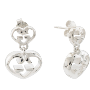 GUCCI Love Britt G Heart Earrings in SiLVer