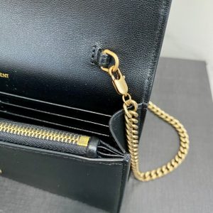 YSL Cassandre Envelope Chain Wallet In Smooth Leather