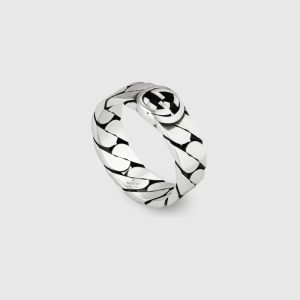 GUCCI WIDE INTERLOCKING RING