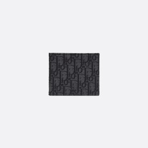 DIOR Wallet Black Oblique Jacquard