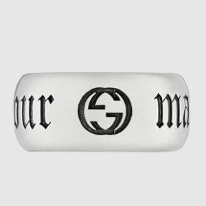 GUCCI Wide 'maison de l'amour' ring