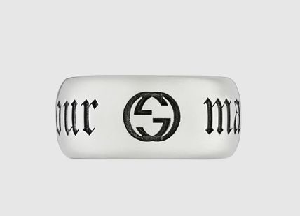 GUCCI Wide 'maison de l'amour' ring