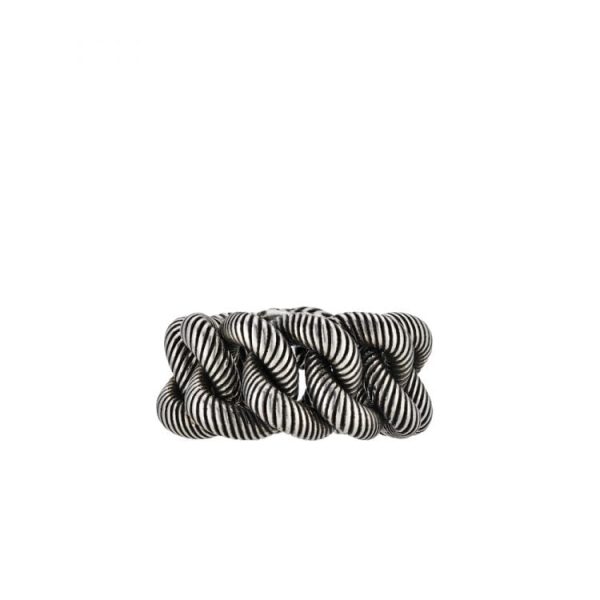 GUCCI SILVER RING WITH INTERLOCKING G