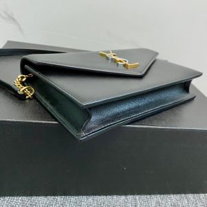YSL Cassandre Envelope Chain Wallet In Smooth Leather